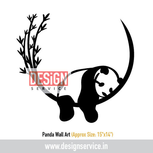 Panda Wall Art Laser Cutting Design