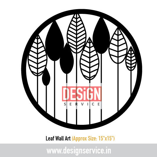Leaf Wall Art Laser Cutting Design