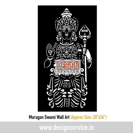 Murugan Swami Wall Art Laser Cutting Design