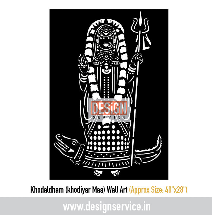 Khodaldham (khodiyar Maa) Wall Art Laser Cutting Design