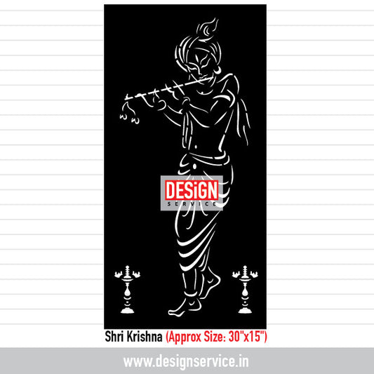 Shri Krishna Jaali Laser Cutting Design