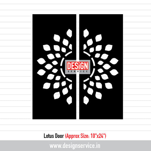 Lotus Door Laser Cutting Design