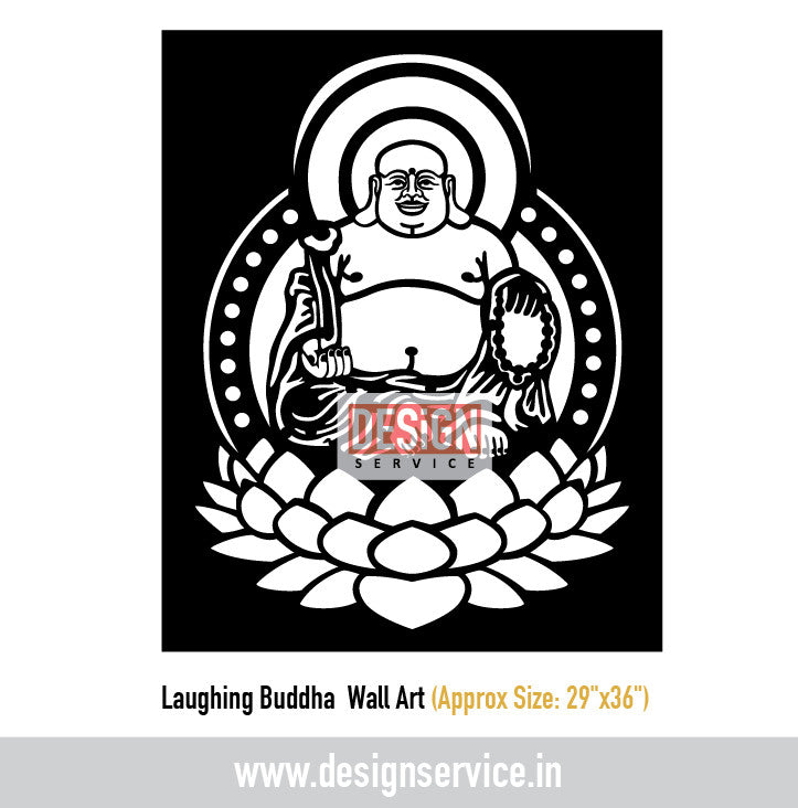Laughing Buddha CO2 Laser Cutting Design