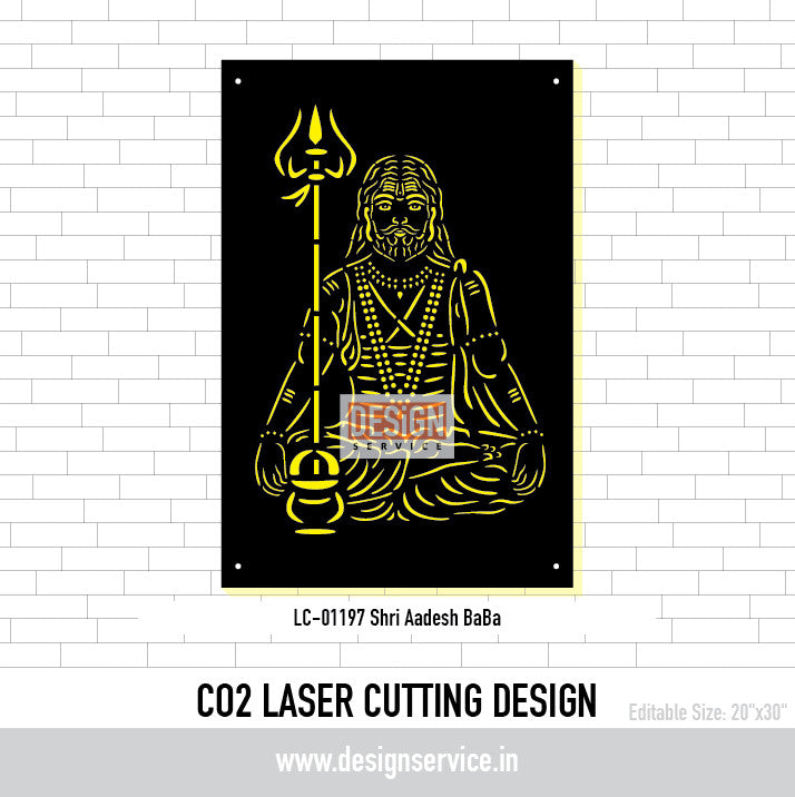 Shri Aadesh BaBa CO2 Laser Cutting Design