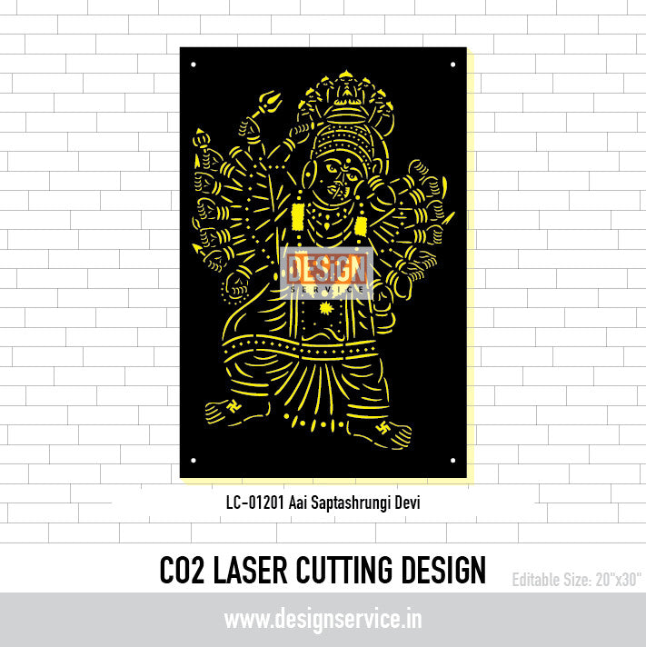 Aai Saptashrungi Devi CO2 Laser Cutting Design