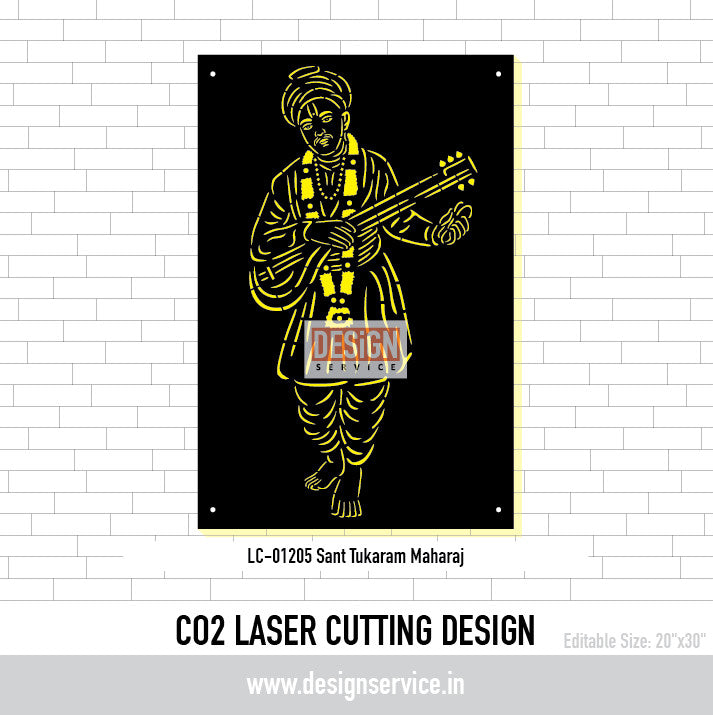 Sant Tukaram Maharaj Laser Cutting Design