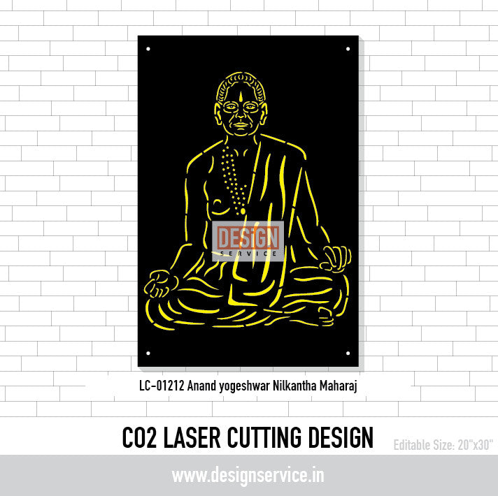 Anand yogeshwar Nilkantha Maharaj Laser Cutting Design
