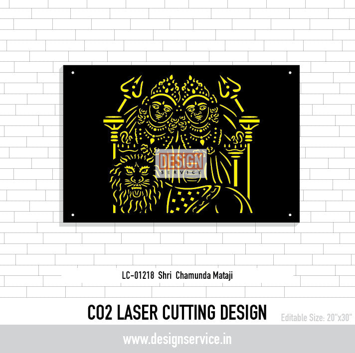 Shri Chamunda Mataji Laser Cutting Design