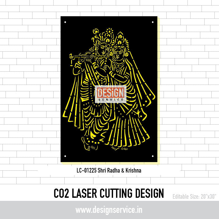 Shri Radha & Krishna Laser Cutting Design