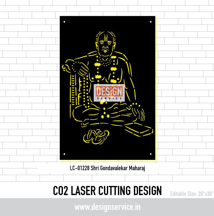 Shri Gondavalekar Maharaj Laser Cutting Design