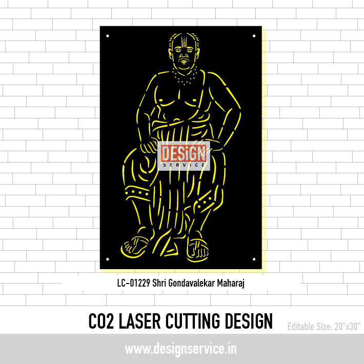 Shri Gondavalekar Maharaj Laser Cutting Design