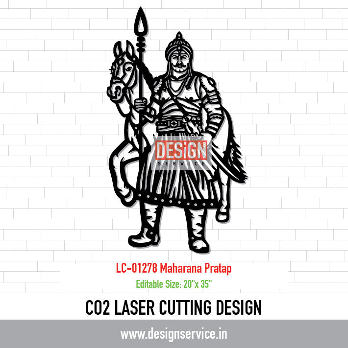 Laser Cutting Design Maharana Pratap