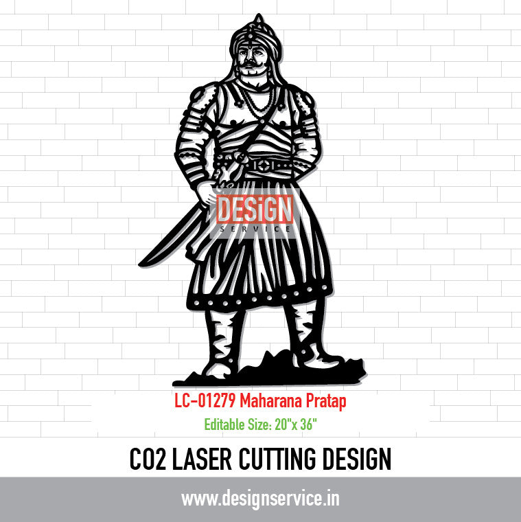 Laser Cutting Design Maharana Pratap