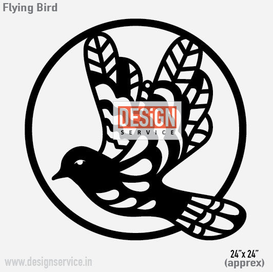 Laser Cutting Design Flying Bird