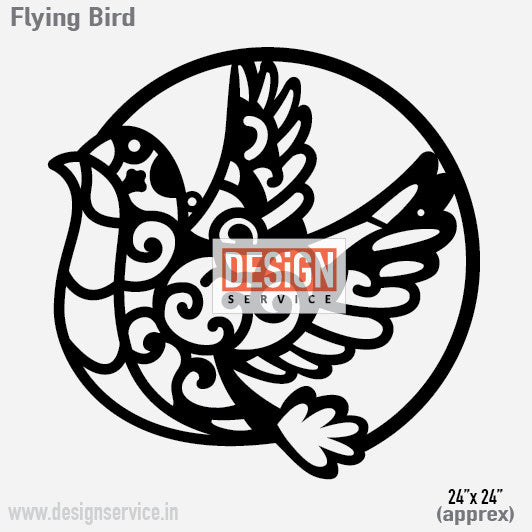 Laser Cutting Design Flying Bird