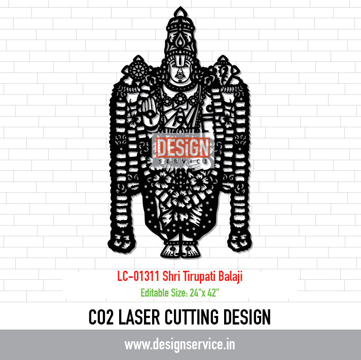 Laser Cutting Design Shri Tirupati Balaji