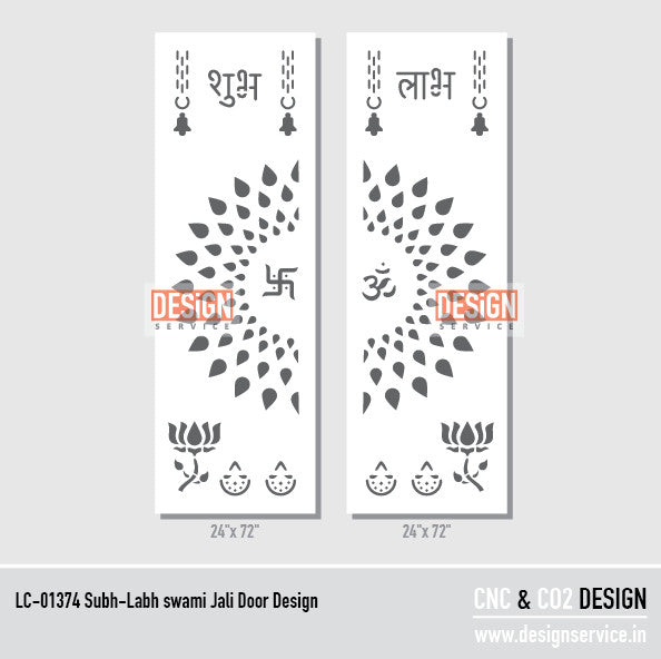 Laser Cutting Design Subh-Labh swami Jali Door Design