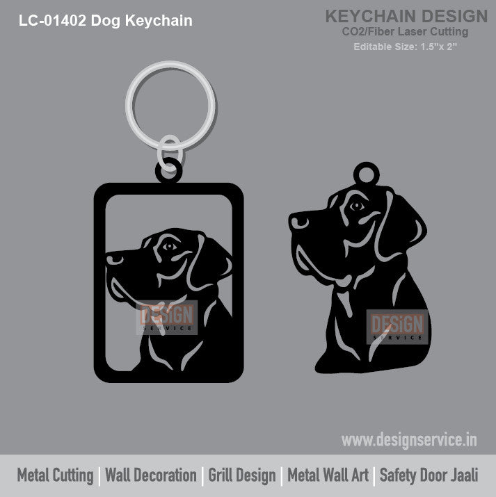 Dog Keychain Laser Cutting Design