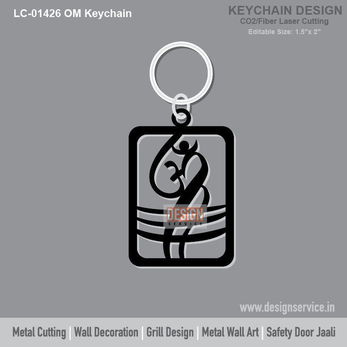 OM Keychain Laser Cutting Design