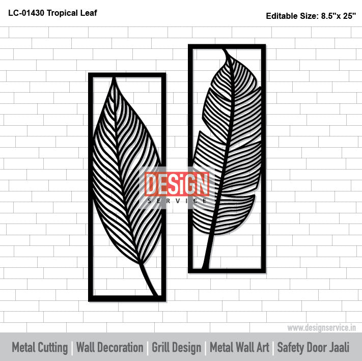 Tropical Leaf Laser Cutting Design