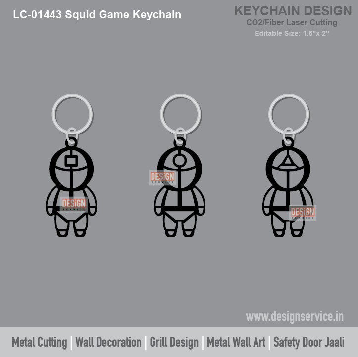 Squid Game Keychain Laser Cutting Design