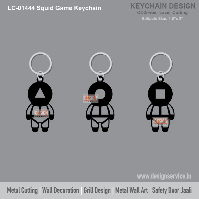 Squid Game Keychain Laser Cutting Design
