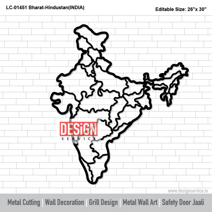 Bharat-Hindustan (INDIA) Laser Cutting Design