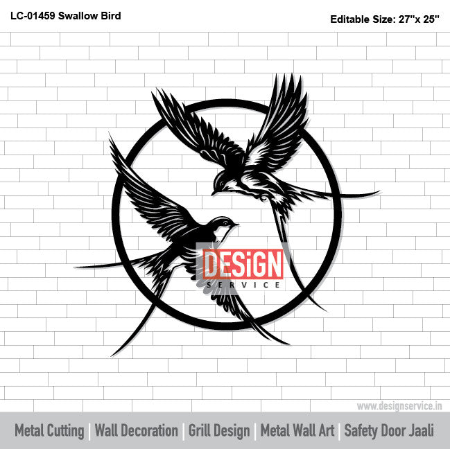 Laser Cutting Design Swallow Bird