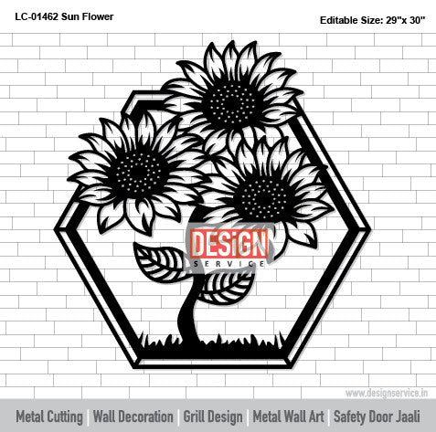 Laser Cutting Design Sun Flower