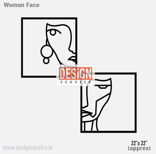 Laser Cutting Design Woman Face