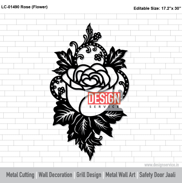 Rose (Flower) Laser Cutting Design