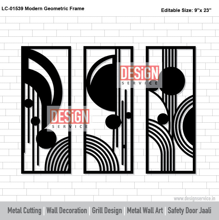Laser Cutting Design Modern Geometric Frame