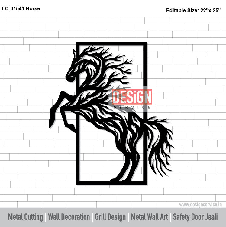 Laser Cutting Design Horse tree