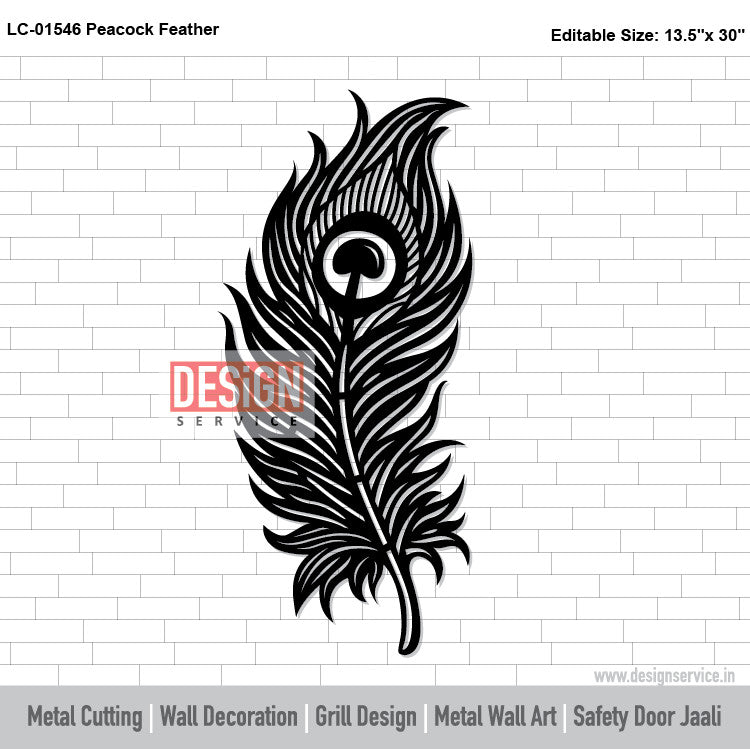 Laser Cutting Design Peacock Feather