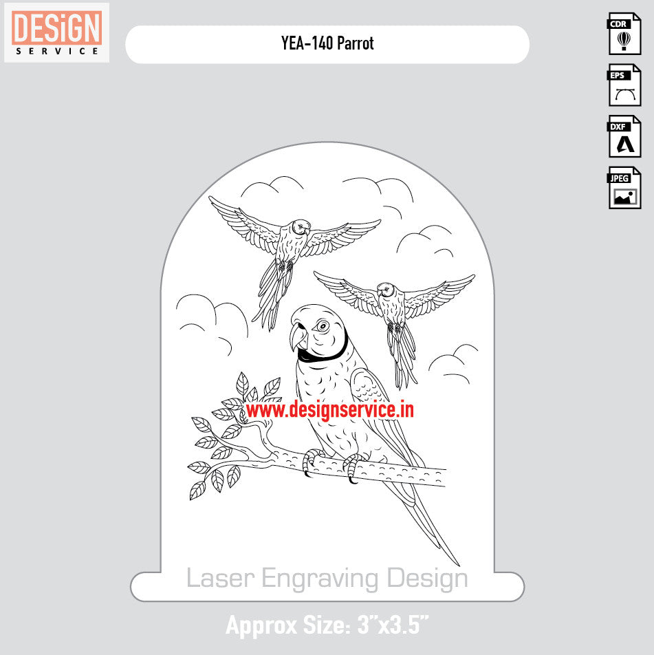 Parrot Engraving Design