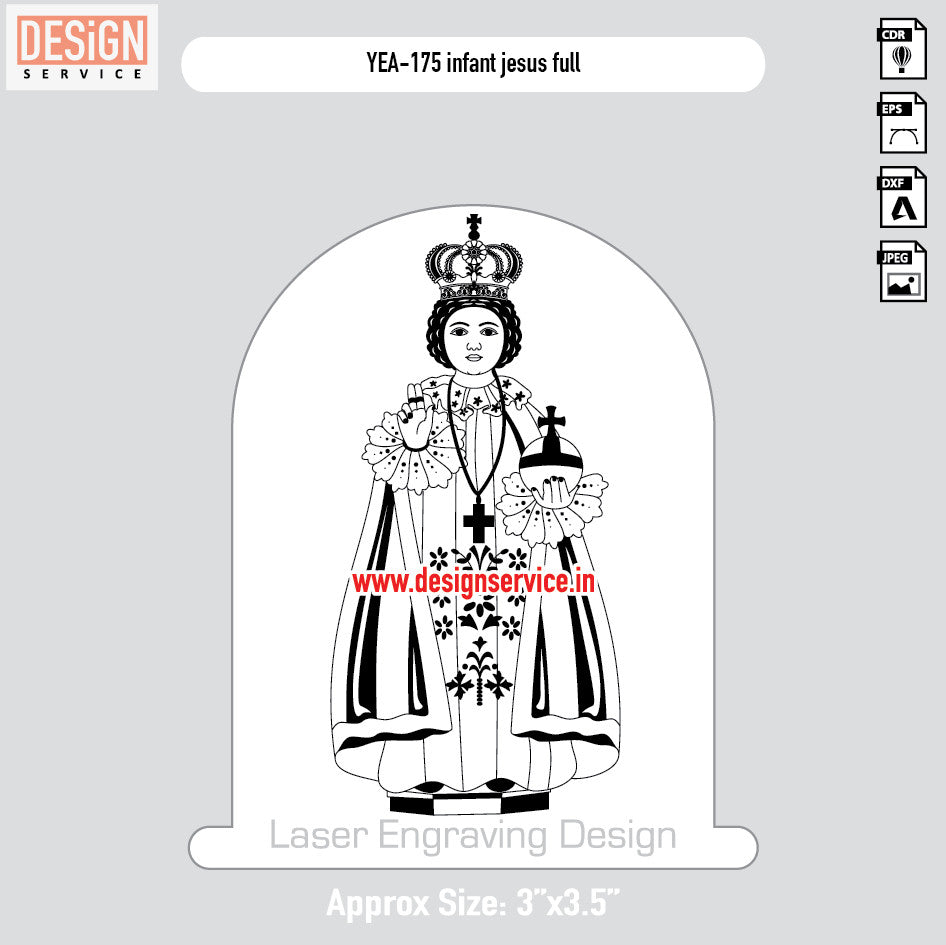 Infant jesus full Engraving Design