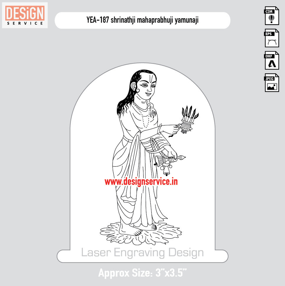 Shrinathji Mahaprabhuji Yamunaji Engraving Design