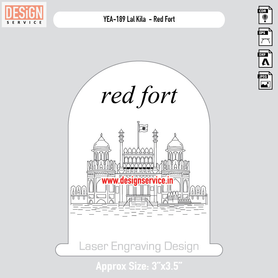 Lal Kila-Red Fort Engraving Design