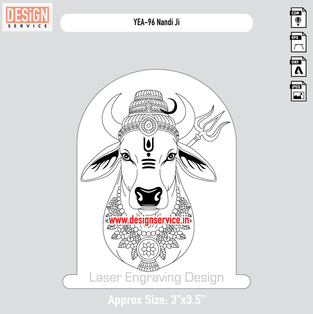 YEA-96 Nandi Ji Engraving Design
