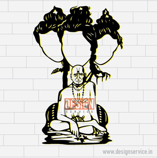 Dattatreya (Dattaguru) Swami Samarth Laser Cutting Design