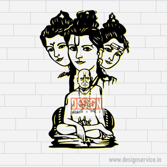 Dattatreya (Dattaguru) Swami Samarth Laser Cutting Design