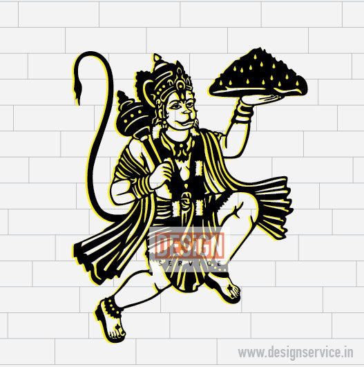 Shri Hanuman Ji Laser Cutting Design