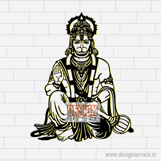 Shri Hanuman Ji Laser Cutting Design