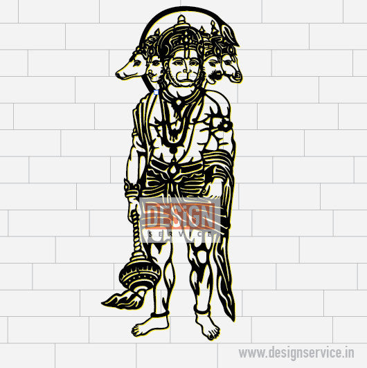 Shri Hanuman Ji Laser Cutting Design