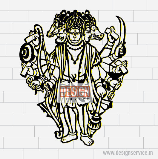 Shri Hanuman Ji Laser Cutting Design