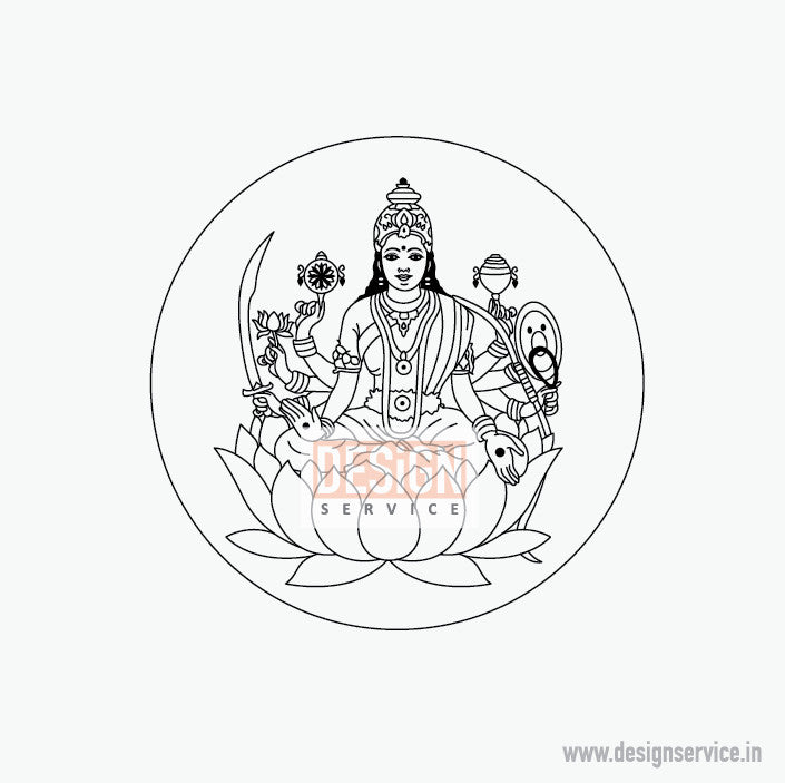 Engraving Design Vijaya Lakshmi Mata (Maa)