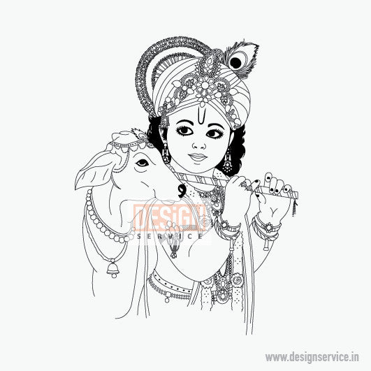 Engraving Design Bal Krishna (Bal Gopal)