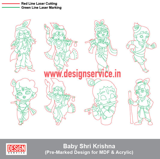 Pre-Marked Design Baby Shri Krishna