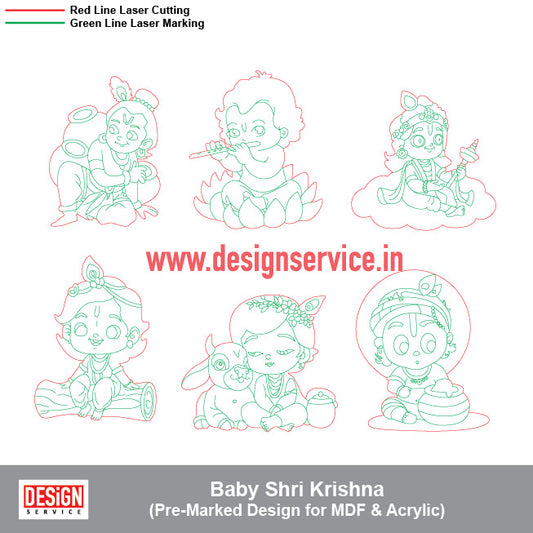Pre-Marked Design Baby Shri Krishna