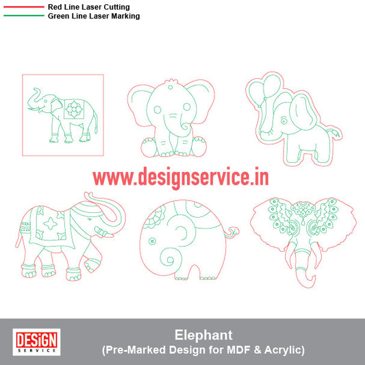 Pre-Marked Design Elephant